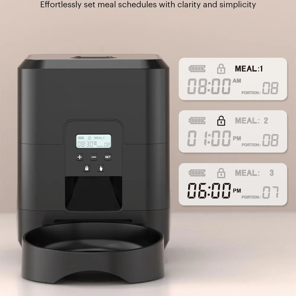 Smart Automatic Pet Feeder with Timer & LCD Display