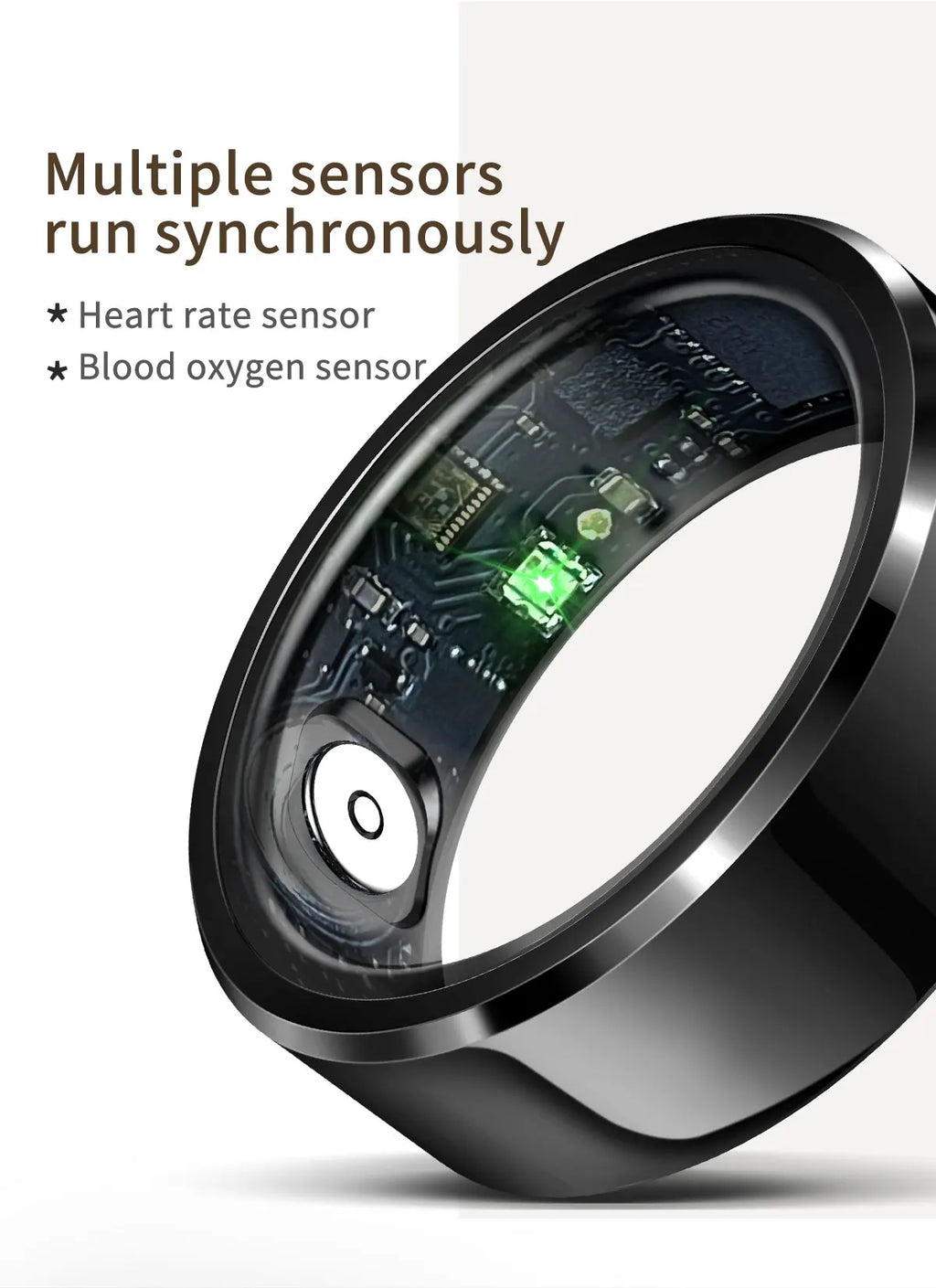 Smart Ring FOR Huawei Xiaomi Heart Sports Ring  Black Technology Sleep Monitoring Xiaomi Bluetooth Suitable for ios/Android