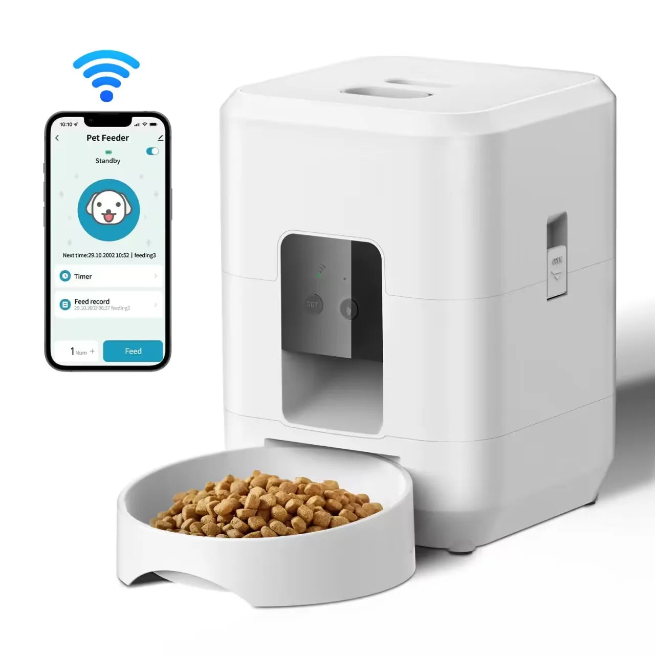 Smart Automatic Pet Feeder with Timer & LCD Display