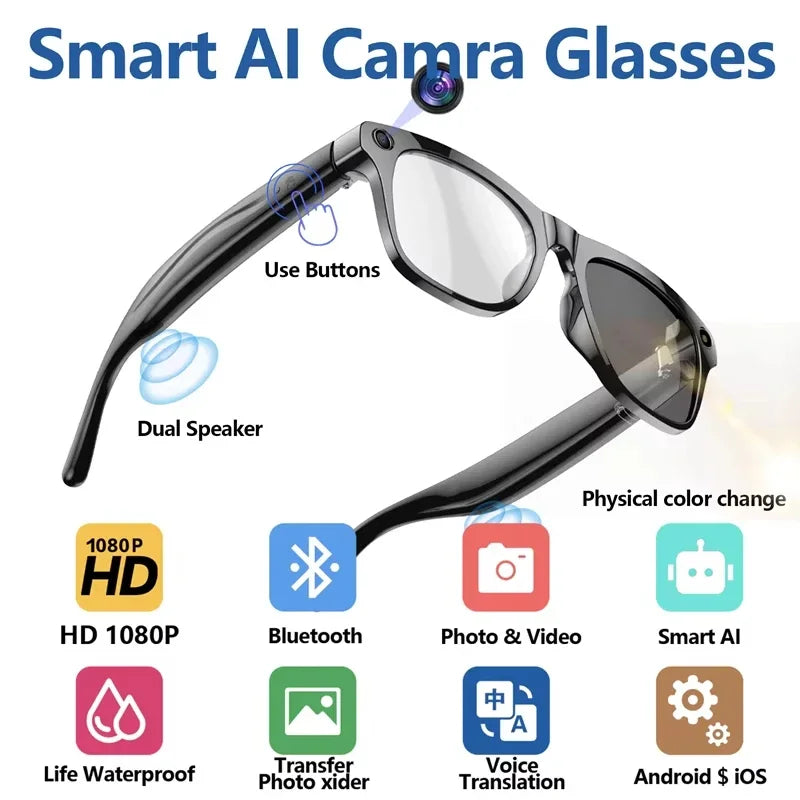 Xiaomi 8K AI Glasses Bluetooth Call 1200MP HD Camera Chat GPT Voice Assistant Music Player Translate Smart Sunglasses 2026