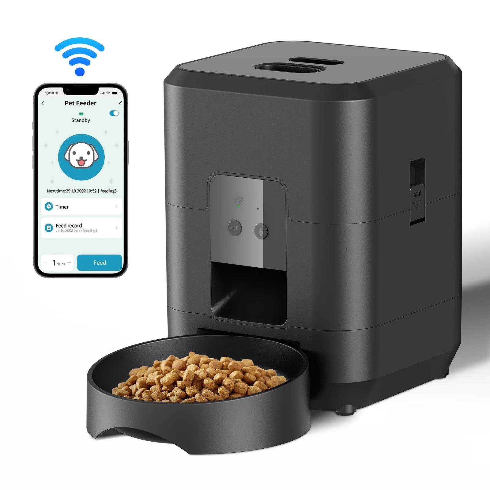 Smart Automatic Pet Feeder with Timer & LCD Display